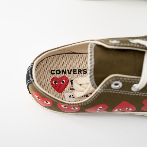 Size 8 - Converse Comme des Garçons Play Chuck 70 Low Multi Heart Green main image 4